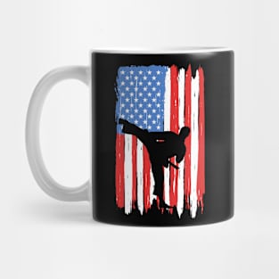 American Flag TaeKwonDo Graphic Mug